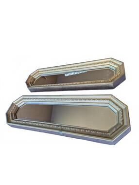 Set of Two Vintage Octagonal Wall Mirrors with Decorative Frames